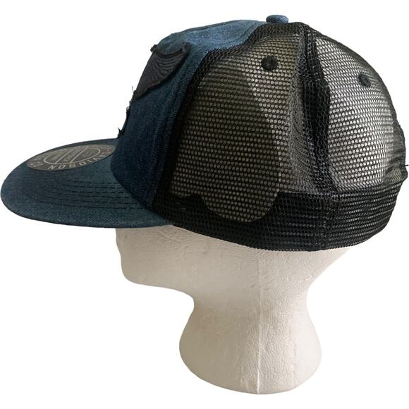 Harley Davidson Denim Trucker Snapback Adjustable Cap Hat Brand New - Picture 5 of 13